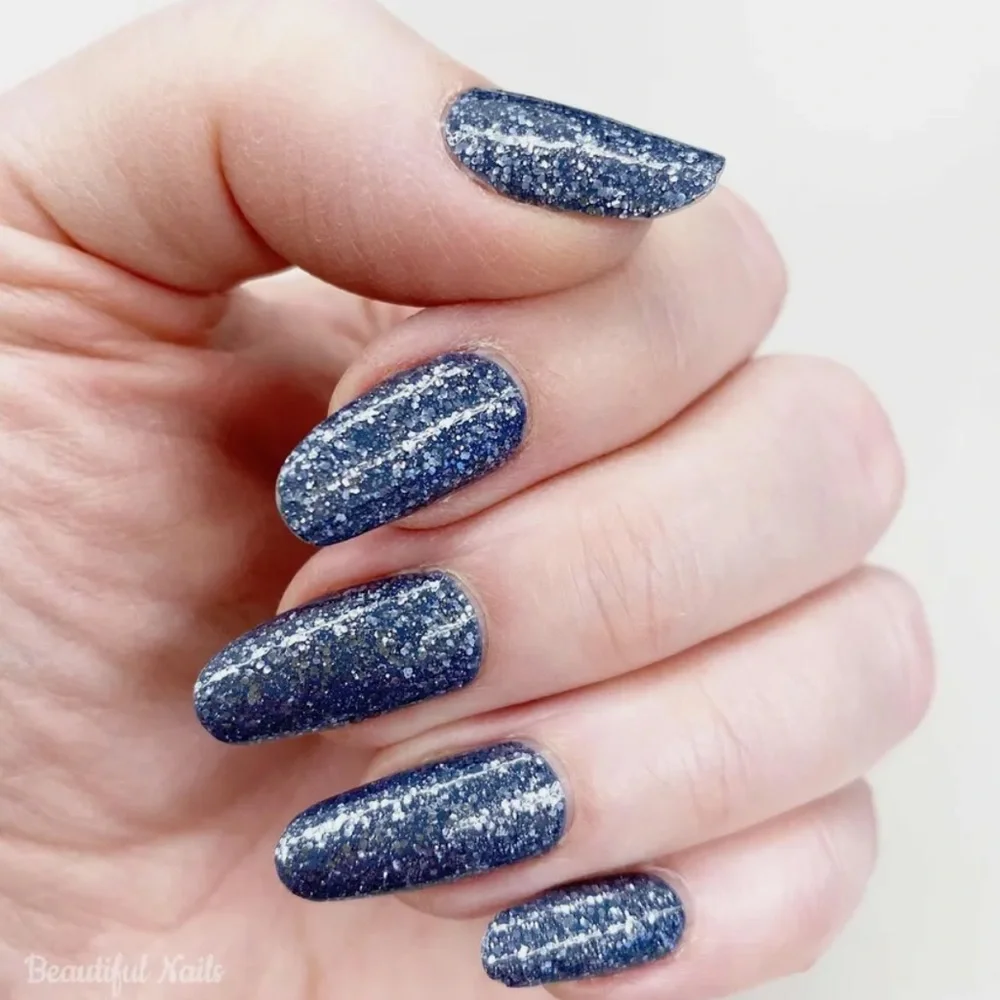 *Retired* Color Street: Moon River | Gray Blue Glitter Sparkle Fall Winter - Picture 9 of 11